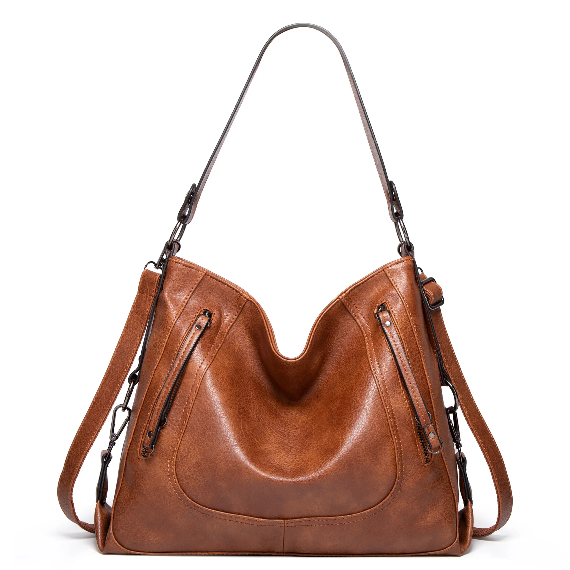 Fashion Lady Elegance Purse Vintage Leather Hobo Bucket Bag Large Capacity Purse with Front Pocket Designers Handbags
Fashion Lady Elegance Purse Vintage Leather Hobo Bucket Bag Large Capacity Purse with Front Pocket Designers Handbags