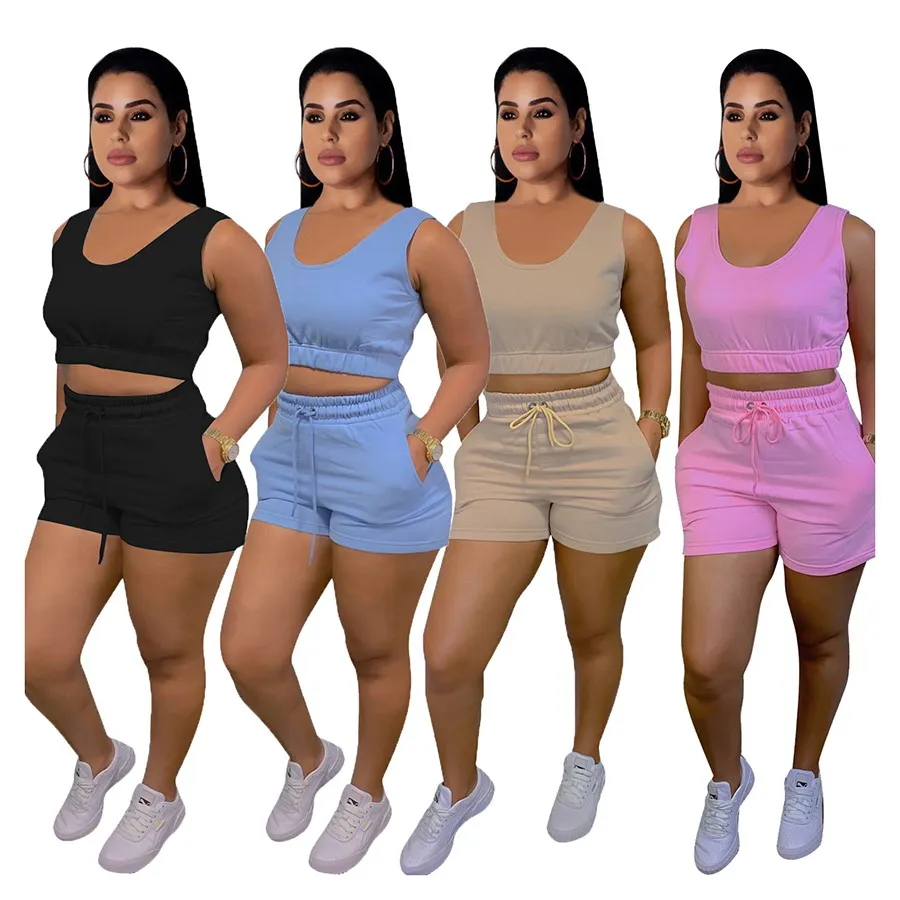 OJW021724 Hot selling Cotton Women Sports Shorts Set Summer Two Piece Sets with low price
OJW021724 Hot selling Cotton Women Sports Shorts Set Summer Two Piece Sets with low price