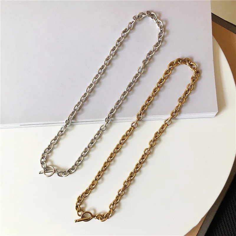 sport rock punk hip-hop gold bar circle chain OR buckle link chain necklace basic solid single layer chain necklace, Picture
sport rock punk hip-hop gold bar circle chain OR buckle link chain necklace basic solid single layer chain necklace, Picture