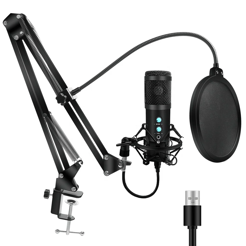 2020 Usb Computer Microphone HD20 Metal Condenser Mikrofon Kit Real Time Monitoring For Streaming Broadcast And Youtube Videos
2020 Usb Computer Microphone HD20 Metal Condenser Mikrofon Kit Real Time Monitoring For Streaming Broadcast And Youtube Videos