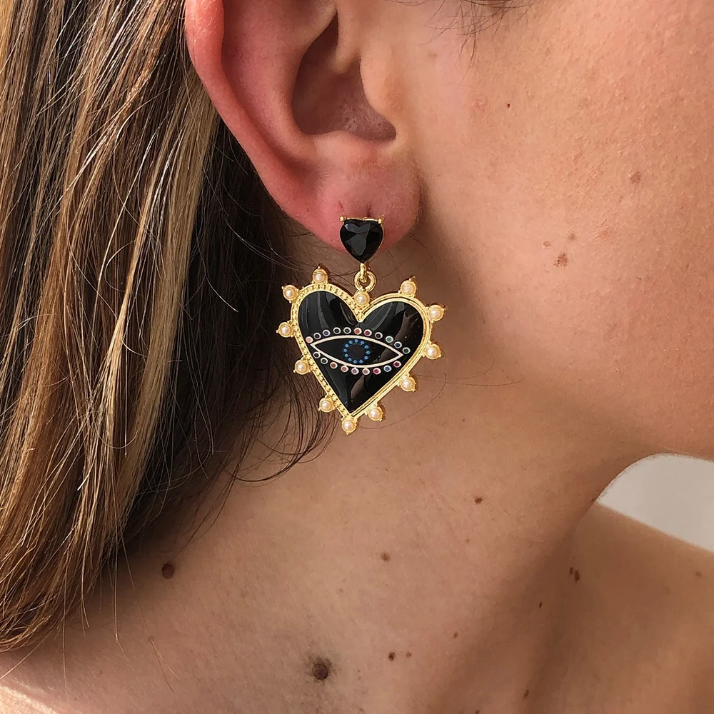 Kaimei Dropshipping 18K Gold Geometric Rhinestone Crystal Heart Stud Earrings Bling Diamond Heart Earrings for Valentine Jewelry, Many colors fyi
Kaimei Dropshipping 18K Gold Geometric Rhinestone Crystal Heart Stud Earrings Bling Diamond Heart Earrings for Valentine Jewelry, Many colors fyi