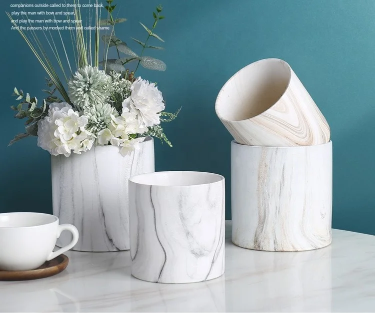 Flower pot ceramic marble plant pots creative potted Nordic simple flower pot hydroponic ceramic pot, 6colors
Flower pot ceramic marble plant pots creative potted Nordic simple flower pot hydroponic ceramic pot, 6colors