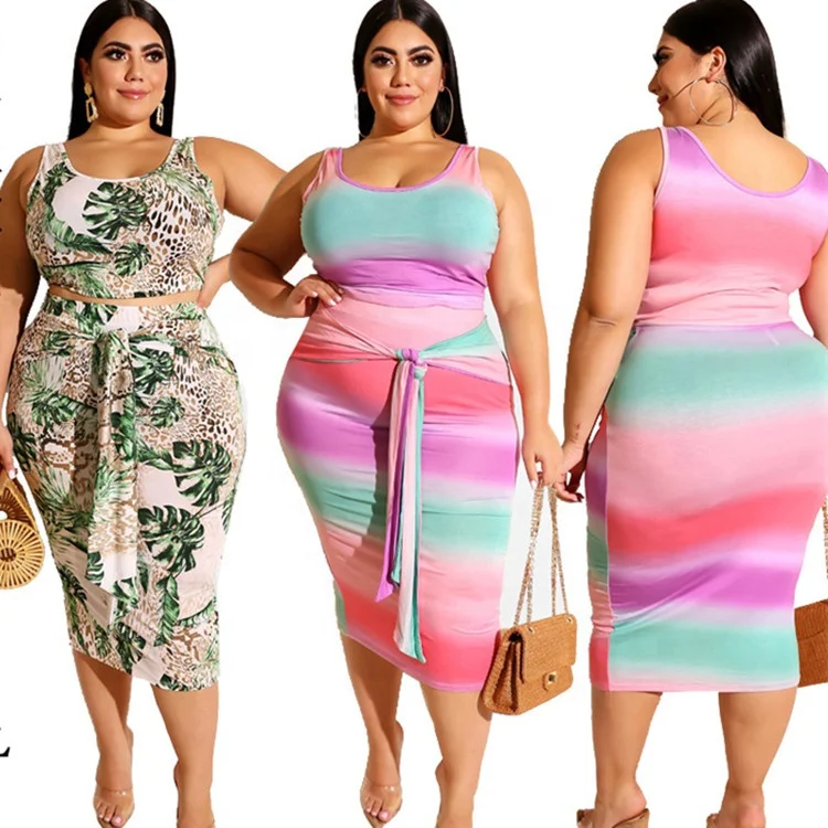 New Sleeveless Stripe Print Tight-Fitting Hip-Fitting Vest Skirt Girl Dress Set Plus Size 2 Piece Set Women Dresses, Picture color
New Sleeveless Stripe Print Tight-Fitting Hip-Fitting Vest Skirt Girl Dress Set Plus Size 2 Piece Set Women Dresses, Picture color