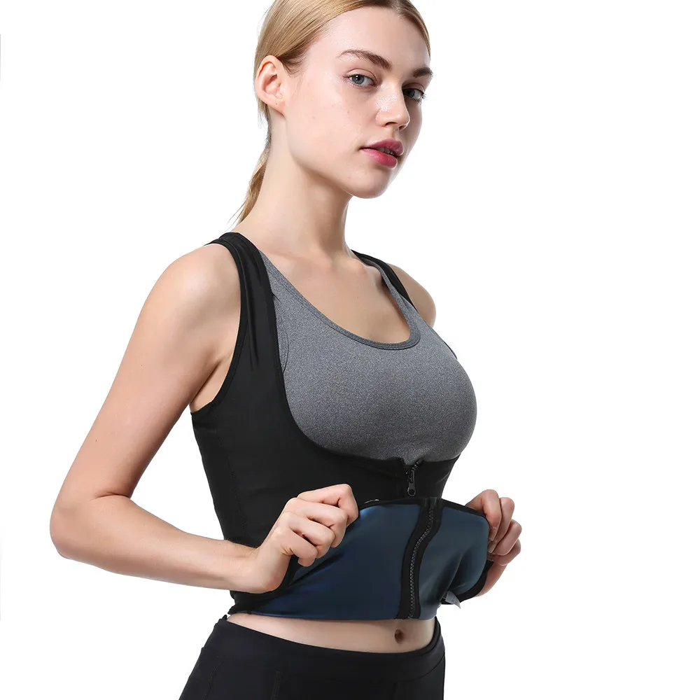 Plus Size Women Loss Weight Sweat Suit Vest Ultra Sweat Tummy Control Zipper Sauna Sweat Suits, Blue / back
Plus Size Women Loss Weight Sweat Suit Vest Ultra Sweat Tummy Control Zipper Sauna Sweat Suits, Blue / back