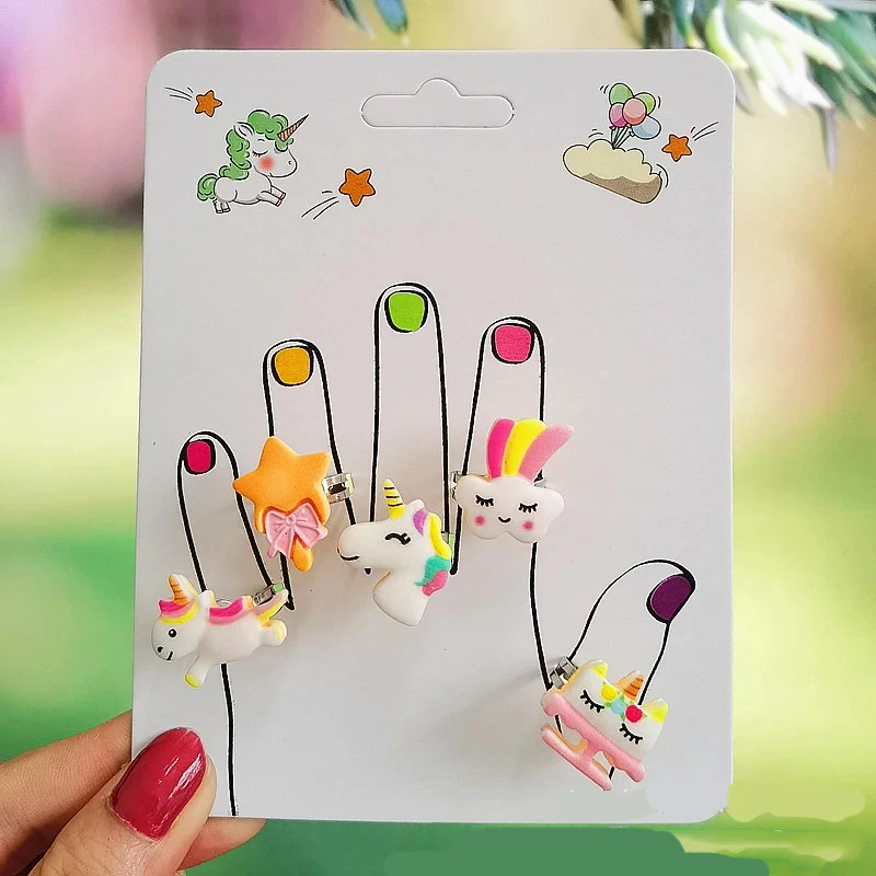 5 Pcs Kids Ring Sets Candy Color Resin Girls' Adjustable Cartoon Ring, As picture showed or customized
5 Pcs Kids Ring Sets Candy Color Resin Girls' Adjustable Cartoon Ring, As picture showed or customized