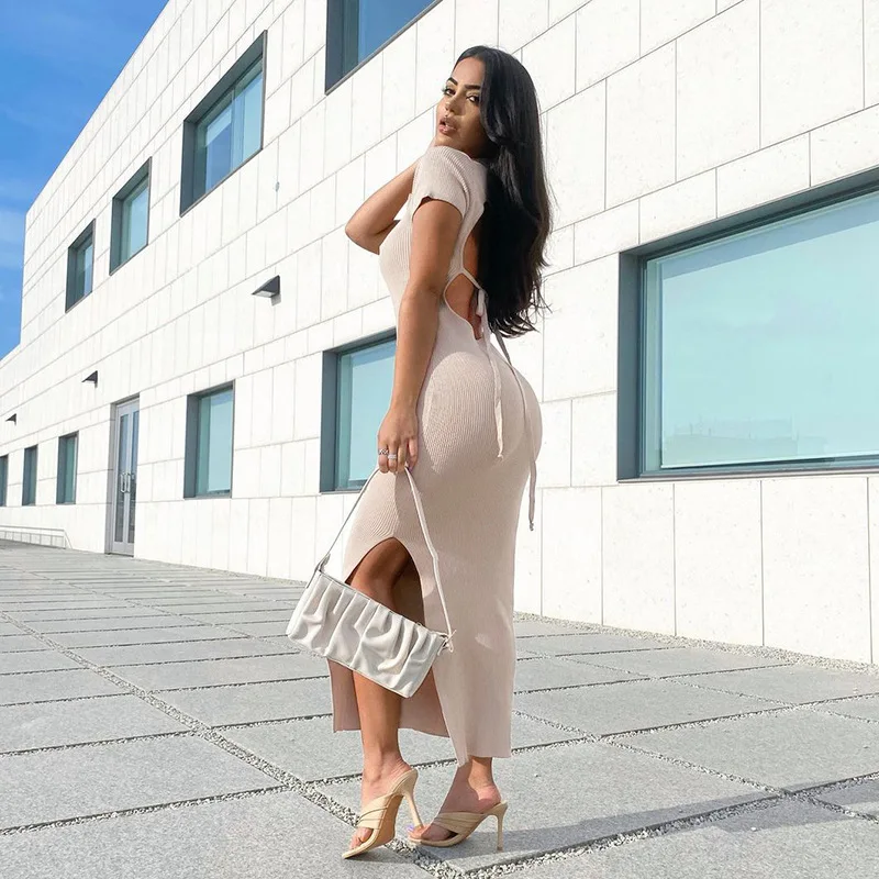 2021 Summer new threaded elegant polo collar sexy hollow fashion side open high waist dress casual women
2021 Summer new threaded elegant polo collar sexy hollow fashion side open high waist dress casual women