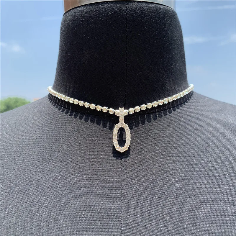 Alphabetic Charm Necklace INS Women with Rhinestone Jewelry Necklace Simple Alloy Chocker Necklace, 52 signs
Alphabetic Charm Necklace INS Women with Rhinestone Jewelry Necklace Simple Alloy Chocker Necklace, 52 signs
