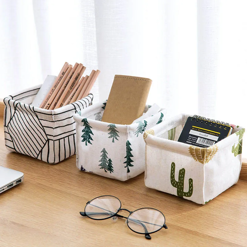 Multifunction Cotton Linen Storage Basket Desktop Organizer Foldable Sundries Storage Basket Cute Printing Cosmetics Container
Multifunction Cotton Linen Storage Basket Desktop Organizer Foldable Sundries Storage Basket Cute Printing Cosmetics Container