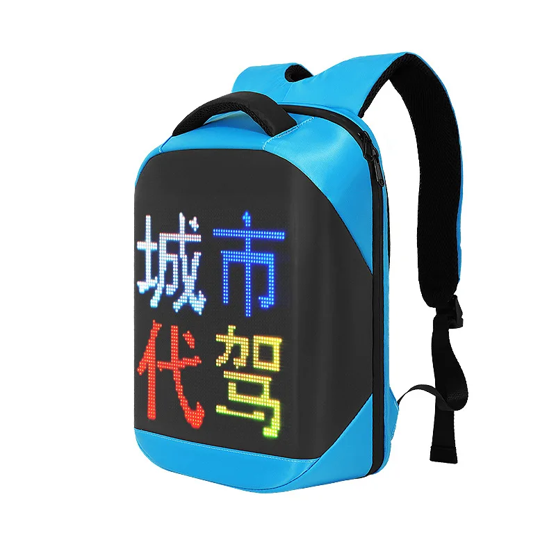 Smart LED Programmable Backpack with Unlimited Design School Backpacks LED Advertising Book Bag For Men and Women, Black/blue/pink
Smart LED Programmable Backpack with Unlimited Design School Backpacks LED Advertising Book Bag For Men and Women, Black/blue/pink