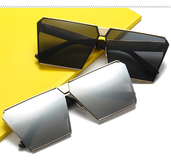 Fashion band design high quality shades women sun glasses big metal square custom logo sunglasses
Fashion band design high quality shades women sun glasses big metal square custom logo sunglasses