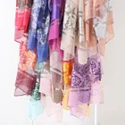 High quality women lady soft shawl stock custom embroidered viscose scarf