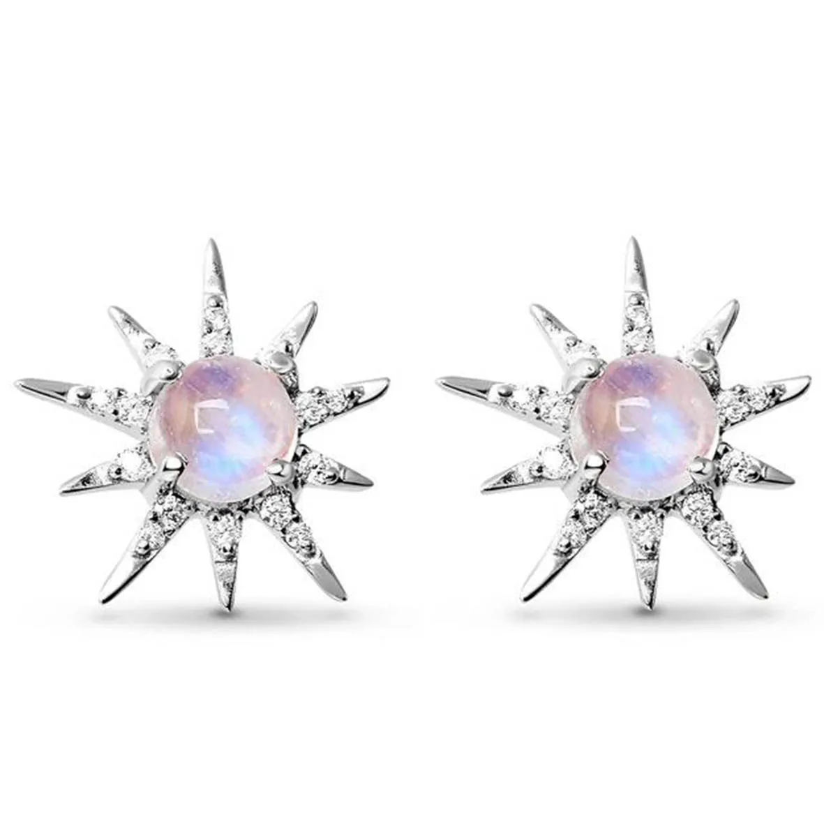 New Sun Styles Solid 925 Silver Natural Moonstone Stud Earrings Natural Gemstone Fine Jewelry
New Sun Styles Solid 925 Silver Natural Moonstone Stud Earrings Natural Gemstone Fine Jewelry