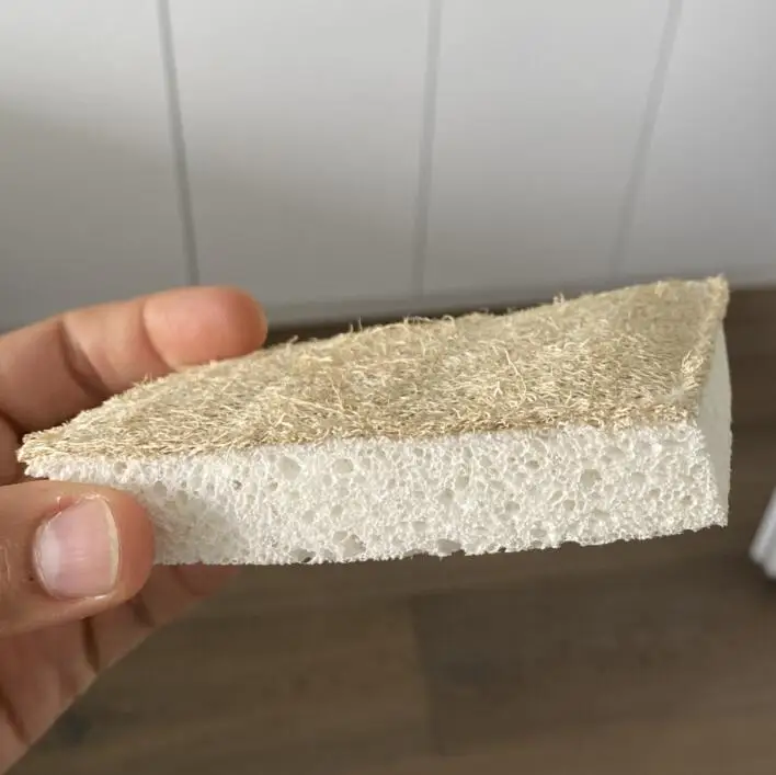 

Biodegradable Zero Waste Kitchen Eco Scrub Scourer Organic Dishwashing Natural Loofah Dish Cellulose sponge