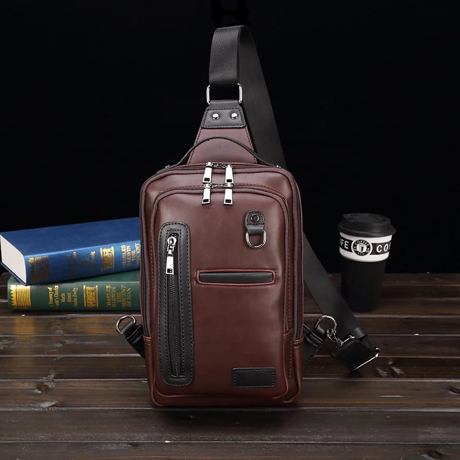 High Quality Men's Fashion Crossbody Single Shoulder Back Diagonal Package Messenger Bag Vintage Chest Retro Sling Bags, Customized 
High Quality Men's Fashion Crossbody Single Shoulder Back Diagonal Package Messenger Bag Vintage Chest Retro Sling Bags, Customized