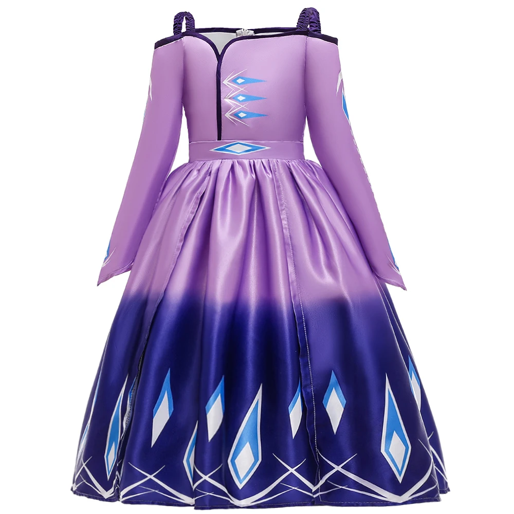 Frozen2 Girls Cosplay Snow Queen Dress Elsa 2 Princess Dress Fantasia Vestidos BX1661, Blue, purple 
Frozen2 Girls Cosplay Snow Queen Dress Elsa 2 Princess Dress Fantasia Vestidos BX1661, Blue, purple