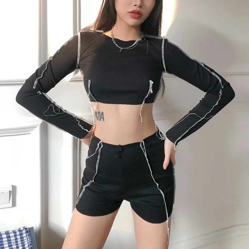 Women Tracksuit Crop Tops Elastic 2 Piece Bikes Short Set Fitness Training Suit Casual Female Outfits
Women Tracksuit Crop Tops Elastic 2 Piece Bikes Short Set Fitness Training Suit Casual Female Outfits