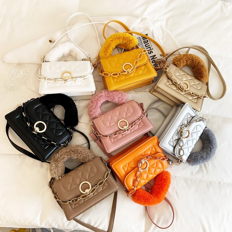2021 Fall Female Luxury Designer Fur Handbag Quilted Crossbody Hand Bags For Women Handbags Ladies Purse, 8 colors
2021 Fall Female Luxury Designer Fur Handbag Quilted Crossbody Hand Bags For Women Handbags Ladies Purse, 8 colors