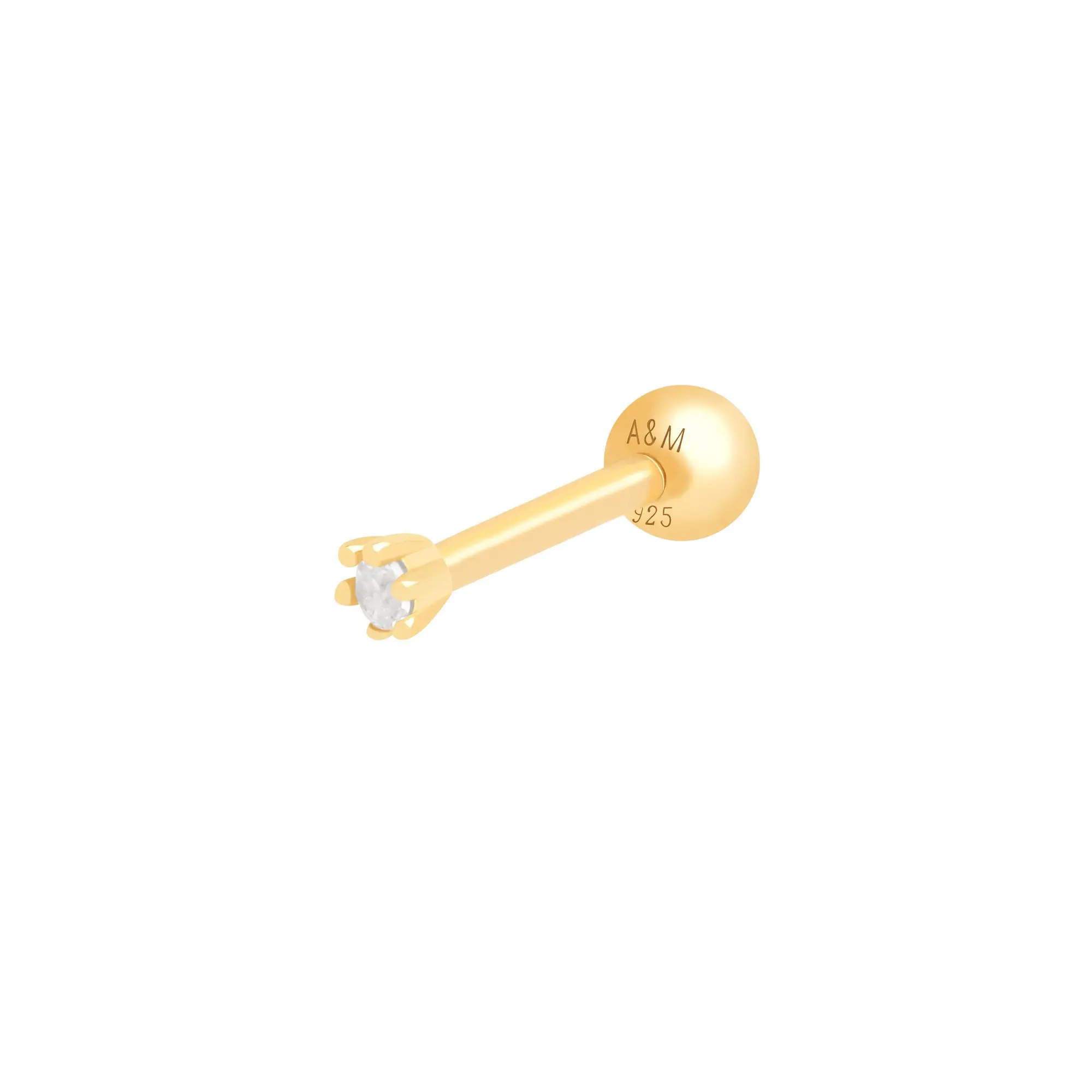 Baby Kiss Fashion Gold Plated 925 Sterling Silver CZ Diamond Flora Tiny Barbell Stud Earring Women Gift Jewelry Earrings, 18k gold color
Baby Kiss Fashion Gold Plated 925 Sterling Silver CZ Diamond Flora Tiny Barbell Stud Earring Women Gift Jewelry Earrings, 18k gold color