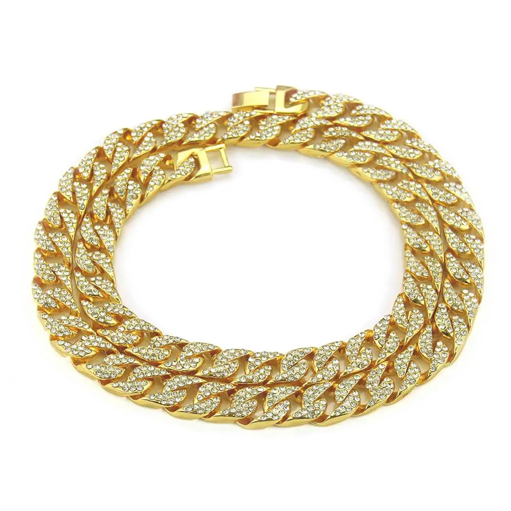 Men's18 K Gold Hip Hop Iced Out Diamond Thick Miami Cuban Chain Necklace Iced Out Hip Hop CZ Chain Bracelet
Men's18 K Gold Hip Hop Iced Out Diamond Thick Miami Cuban Chain Necklace Iced Out Hip Hop CZ Chain Bracelet