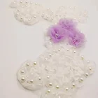 For Chiffon Cloth Making Small Flowers Decorative Pearls Big Mouse Applique For T-shirt Chest Patch
