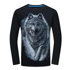 High Quality 2019 New Fashion Cotton Long Sleeve 3D Printed T-shirt for Men
