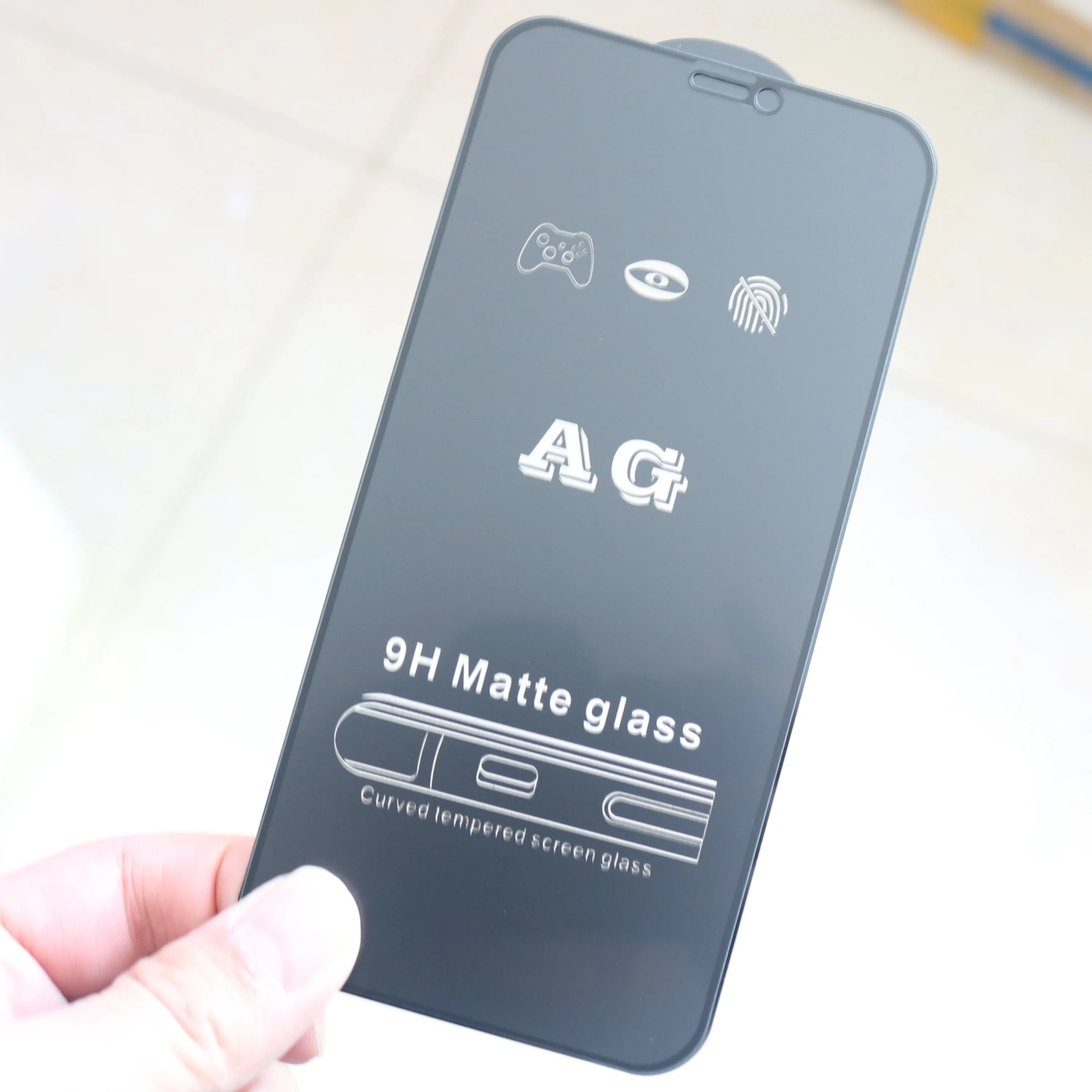AG Matte 9H Tempered Glass Guard Film Fingerprint Matte Screen Protector for iPhone 12/13, Clear transparent 
AG Matte 9H Tempered Glass Guard Film Fingerprint Matte Screen Protector for iPhone 12/13, Clear transparent