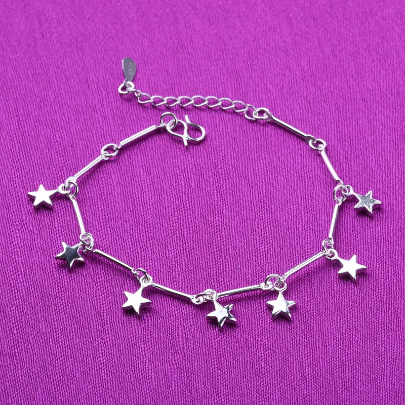 European and American Hotsale Women Foot Decoration Silver Plated Star Anklet Star Tassel Anklet Ankle Bracelet
European and American Hotsale Women Foot Decoration Silver Plated Star Anklet Star Tassel Anklet Ankle Bracelet