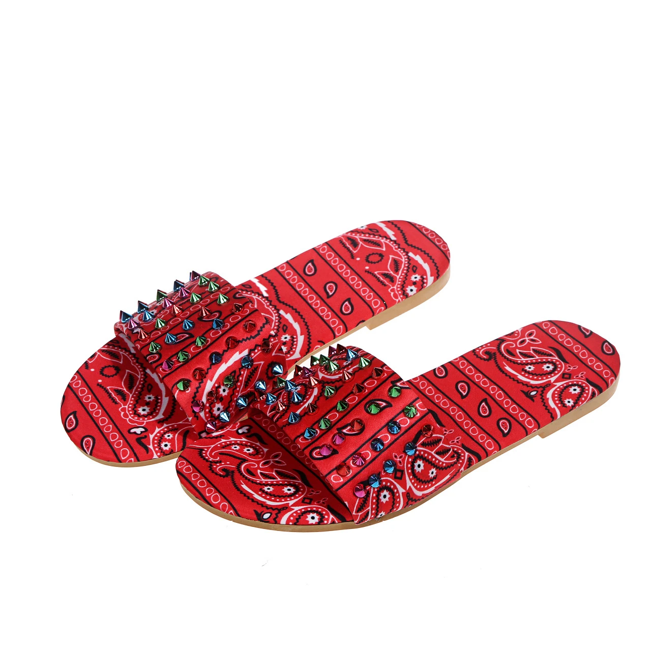 European and American summer 2021 new foreign trade large size women's shoe with flat bottom print with sandals, Picture
European and American summer 2021 new foreign trade large size women's shoe with flat bottom print with sandals, Picture