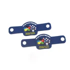 OEM Design Custom 2D Embossed Logo Printing Flags Buckle PVC Rubber Patches Labels for Scouts Neckerchief