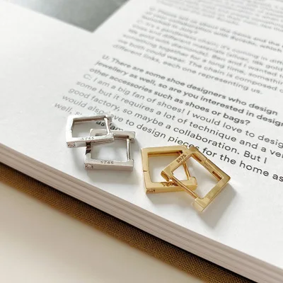 Fashion Simple Design Silver Sterling Box Stud Earrings Punk Geometric Hollow Square Earrings
Fashion Simple Design Silver Sterling Box Stud Earrings Punk Geometric Hollow Square Earrings