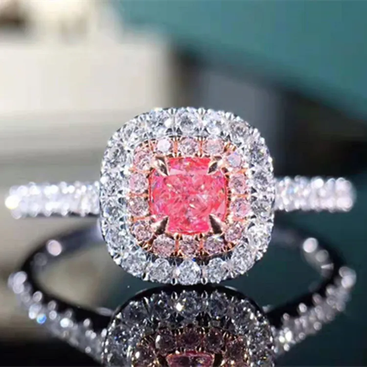 fashion design bridal wedding engagement gemstone jewelry 18k gold natural pink diamond ring for women
fashion design bridal wedding engagement gemstone jewelry 18k gold natural pink diamond ring for women