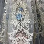 Newest design Turkish style embroidered sheer fabric embroidered curtain