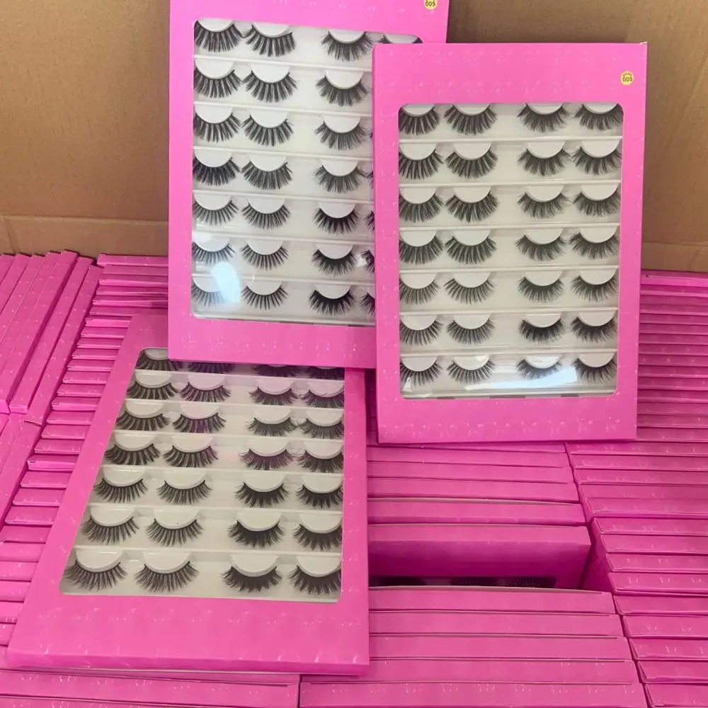 Wholesale 16pairs 3d silk eyelashes faux mink lashes with free eyelash book packaging box, Black
Wholesale 16pairs 3d silk eyelashes faux mink lashes with free eyelash book packaging box, Black