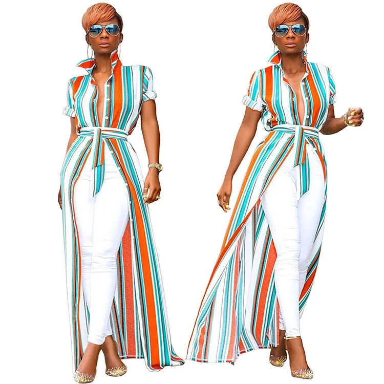 GL6138 Sexy Striped Split Contrast Shirt Dresses Women Casual Clothes Dress Kaftan Dress
GL6138 Sexy Striped Split Contrast Shirt Dresses Women Casual Clothes Dress Kaftan Dress