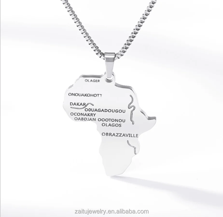 High Quality Hip-hop Style Stainless Steel Gold Chain Africa Map Pendant Necklaces Gold Color Jewelry For Women Men, Platinum,gold,rose gold
High Quality Hip-hop Style Stainless Steel Gold Chain Africa Map Pendant Necklaces Gold Color Jewelry For Women Men, Platinum,gold,rose gold