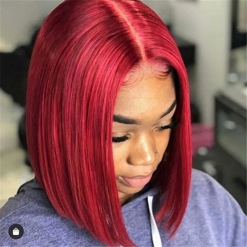 2021 new products selling well Short Bob Red Color Hair Silky Straight Human Hair 13*4 Lace Front Wig
2021 new products selling well Short Bob Red Color Hair Silky Straight Human Hair 13*4 Lace Front Wig