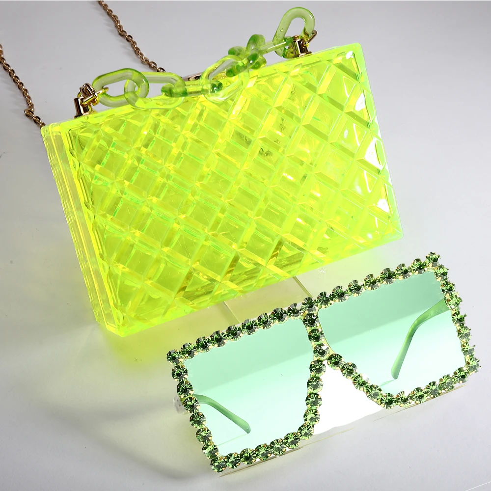Fashion geometric acrylic clear ladies purse matching diamond sunglasses shades 2022 new summer women purses and sunglasses set, Clear, black, yellow, blue, orange, red
Fashion geometric acrylic clear ladies purse matching diamond sunglasses shades 2022 new summer women purses and sunglasses set, Clear, black, yellow, blue, orange, red