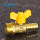 1/2" Male thread brass gas ball valve with butterfly handle
