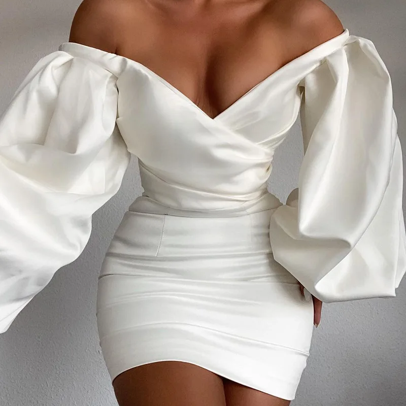 Factory Dress Sexy Strapless Buttocks Solid Color Lantern Long Sleeve Slim Fit Zipper v Neck Women Dresses, Shown
Factory Dress Sexy Strapless Buttocks Solid Color Lantern Long Sleeve Slim Fit Zipper v Neck Women Dresses, Shown