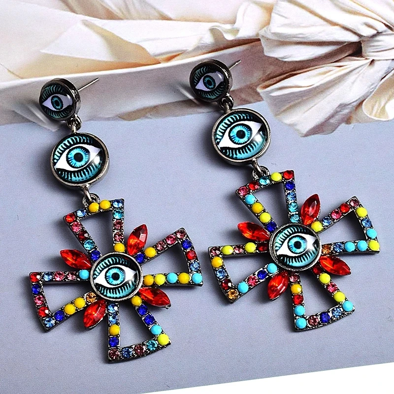 Kaimei High-Quality Fashion Eyes Jewelry Accessories For Women New Long Metal Colored Crystal Cross Dangle Drop Earrings, Many colors fyi
Kaimei High-Quality Fashion Eyes Jewelry Accessories For Women New Long Metal Colored Crystal Cross Dangle Drop Earrings, Many colors fyi