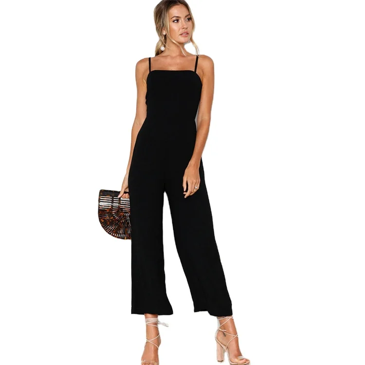 2020 Women High Waist Spaghetti Strap Jumpsuit Solid Color 1 Piece Jumpsuit Romper
2020 Women High Waist Spaghetti Strap Jumpsuit Solid Color 1 Piece Jumpsuit Romper