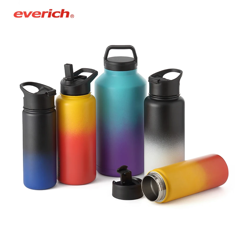 Everich 32oz wide mouth double wall 18/8 stainless steel sport vacuum flask leakproof water bottle 
Everich 32oz wide mouth double wall 18/8 stainless steel sport vacuum flask leakproof water bottle