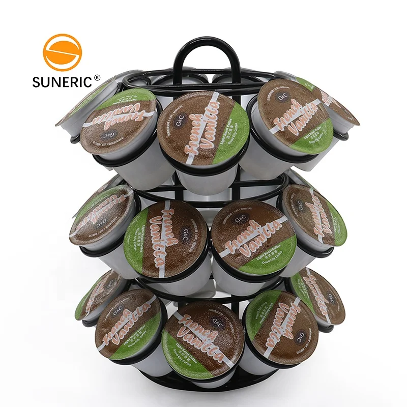 Metal Coffee Pod Capsule Storage Holder Rotating Iron Wire Rack K-cup Coffee Nespresso Capsule Holder, Black
Metal Coffee Pod Capsule Storage Holder Rotating Iron Wire Rack K-cup Coffee Nespresso Capsule Holder, Black