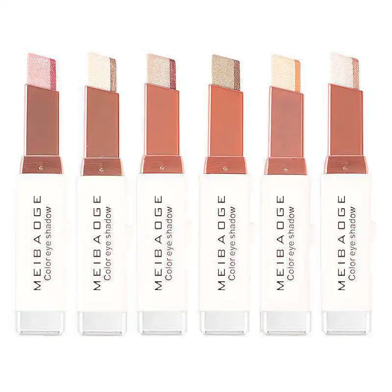 Dichromatic eye shadow bar, makeup lazy eye shadow earth color pearl light matte eye shadow., As shown
Dichromatic eye shadow bar, makeup lazy eye shadow earth color pearl light matte eye shadow., As shown