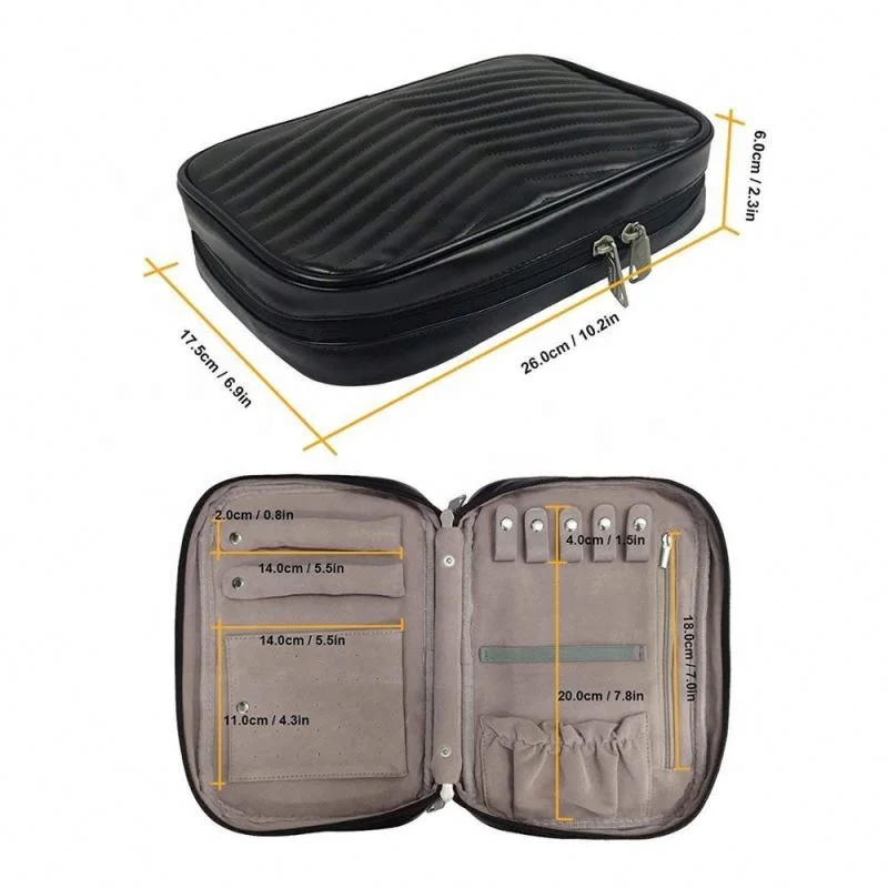 Soft Padded Roll Pouch Travel Jewelry Organizer Bag Case for Necklace Ring Earring Holder, Multicolor or oem
Soft Padded Roll Pouch Travel Jewelry Organizer Bag Case for Necklace Ring Earring Holder, Multicolor or oem