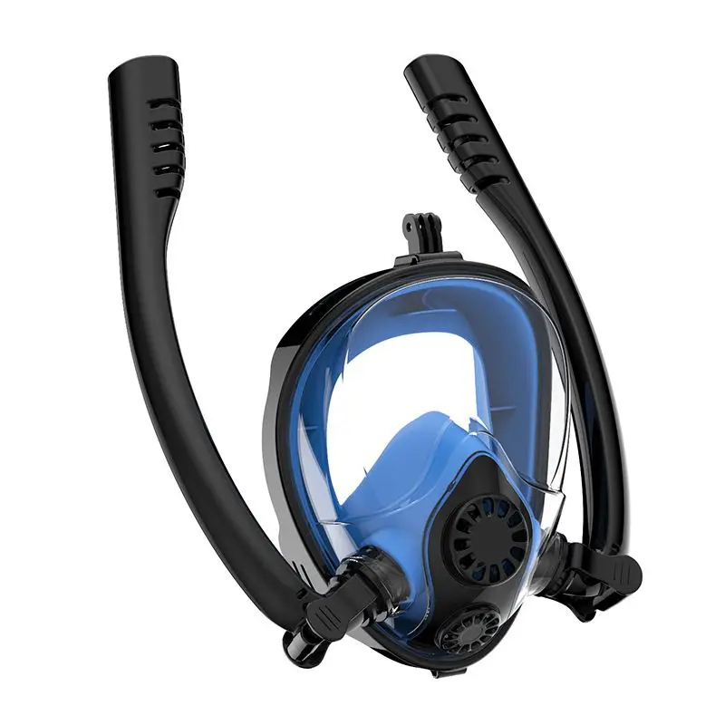 Outdoor Water Sport Swimming Equipment Freediving Full Face Double Tube Dive Mask With Go pro Mount For Adult, Customized color
Outdoor Water Sport Swimming Equipment Freediving Full Face Double Tube Dive Mask With Go pro Mount For Adult, Customized color