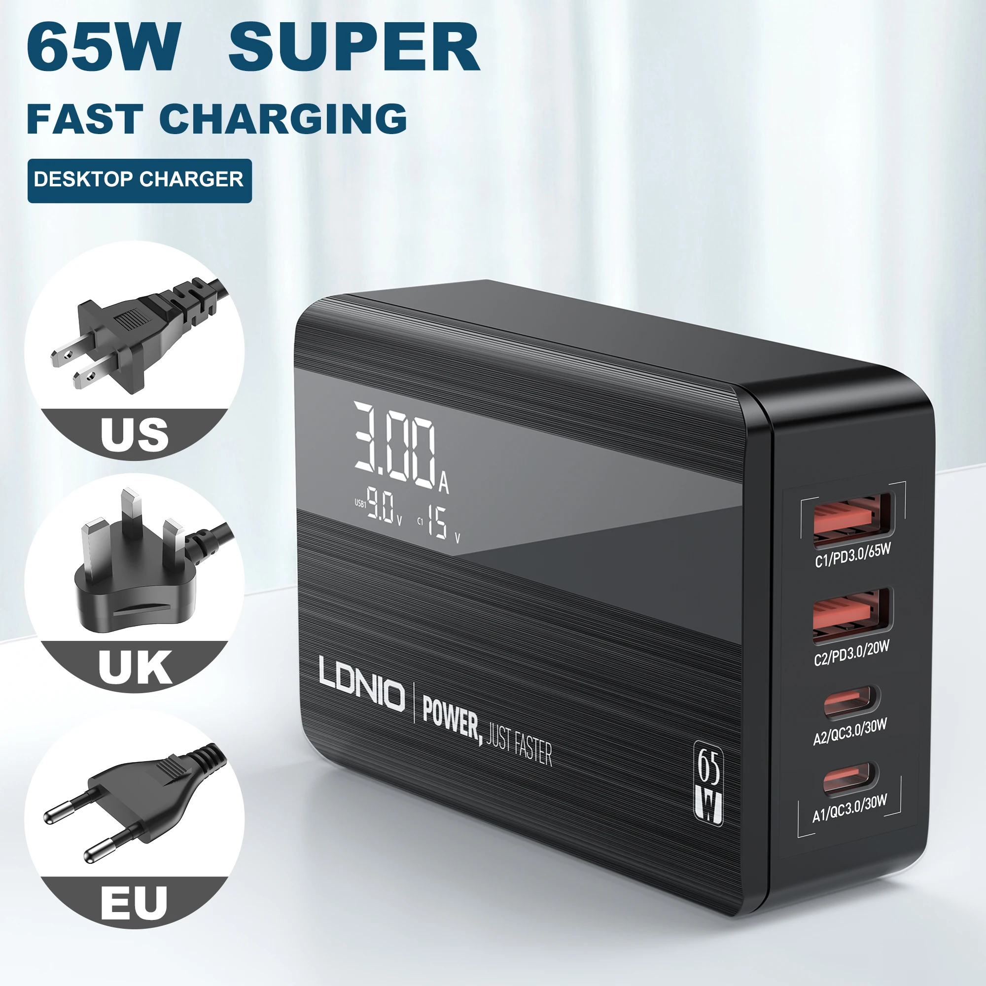 LDNIO A4808Q PD 65W Laptop Adapter Type-c Port USB Travel Mobile Phone Desktop Charger Quick Charger
LDNIO A4808Q PD 65W Laptop Adapter Type-c Port USB Travel Mobile Phone Desktop Charger Quick Charger