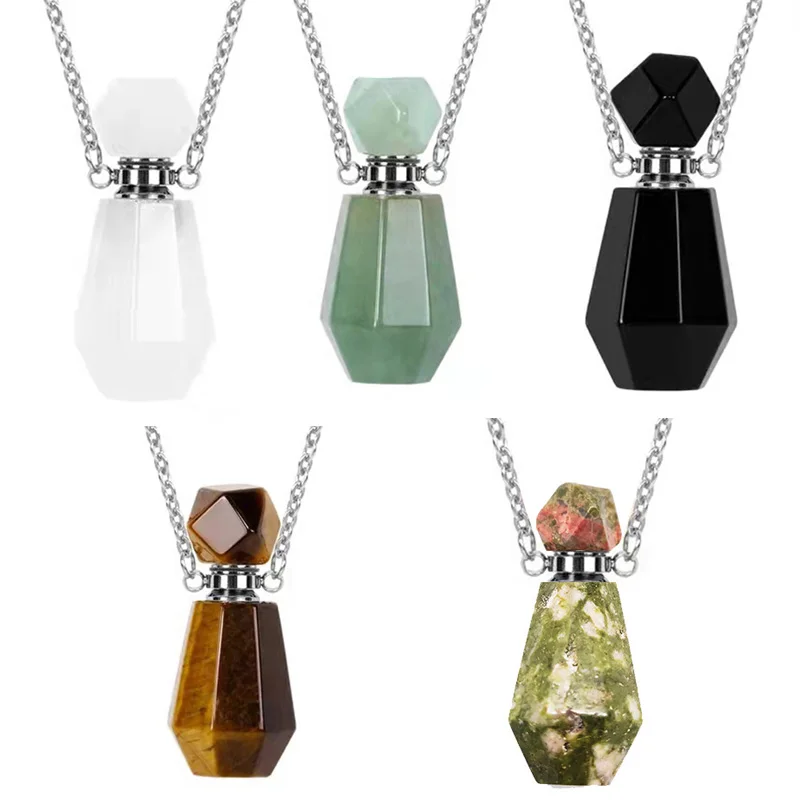 Crystal Jade perfume bottle pendant necklace aromatherapy essential oil crystal natural stone perfume bottle pendant necklace
Crystal Jade perfume bottle pendant necklace aromatherapy essential oil crystal natural stone perfume bottle pendant necklace