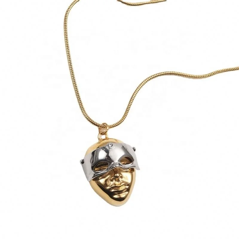 2021 High End PVD Gold Rope Chain Necklace Men Face Pendant Necklace Fashion Necklace Jewelry Wholesale, Gold color
2021 High End PVD Gold Rope Chain Necklace Men Face Pendant Necklace Fashion Necklace Jewelry Wholesale, Gold color