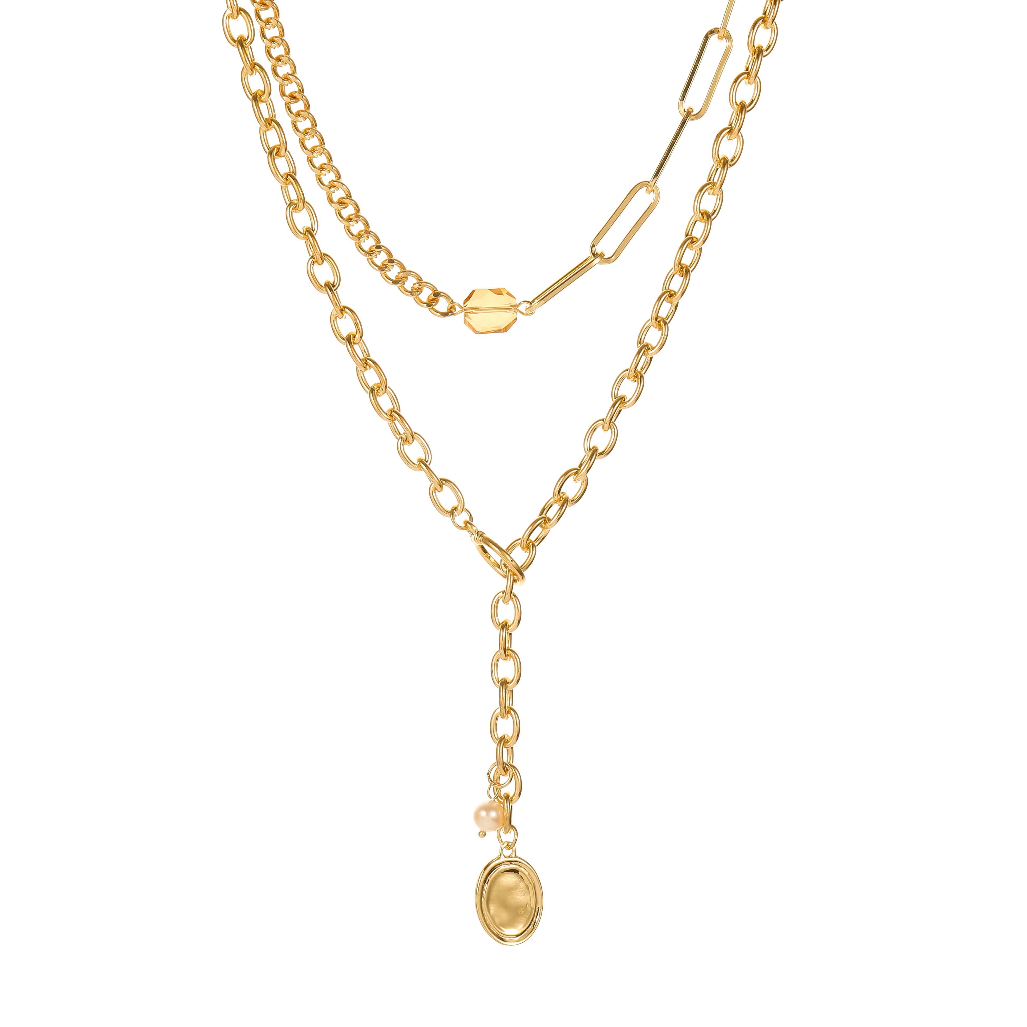 Fine Jewelry Necklaces Women 18k Gold Necklace Pearl Pendants Clavicle Layered Necklace 
Fine Jewelry Necklaces Women 18k Gold Necklace Pearl Pendants Clavicle Layered Necklace